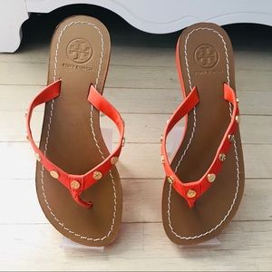 Tory Burch Leather Flip Flops